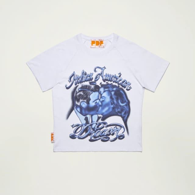 THE NEW SKINNI BARTI ITALIAN AMERICAN T-SHIRT // WHITE